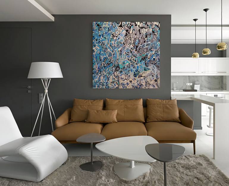 Original Abstract Painting by Eugene Pokutnev