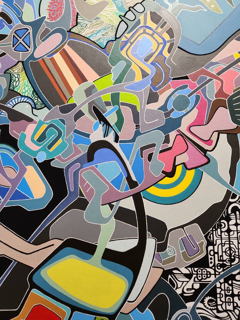 Original Abstract Painting by Eugene Pokutnev