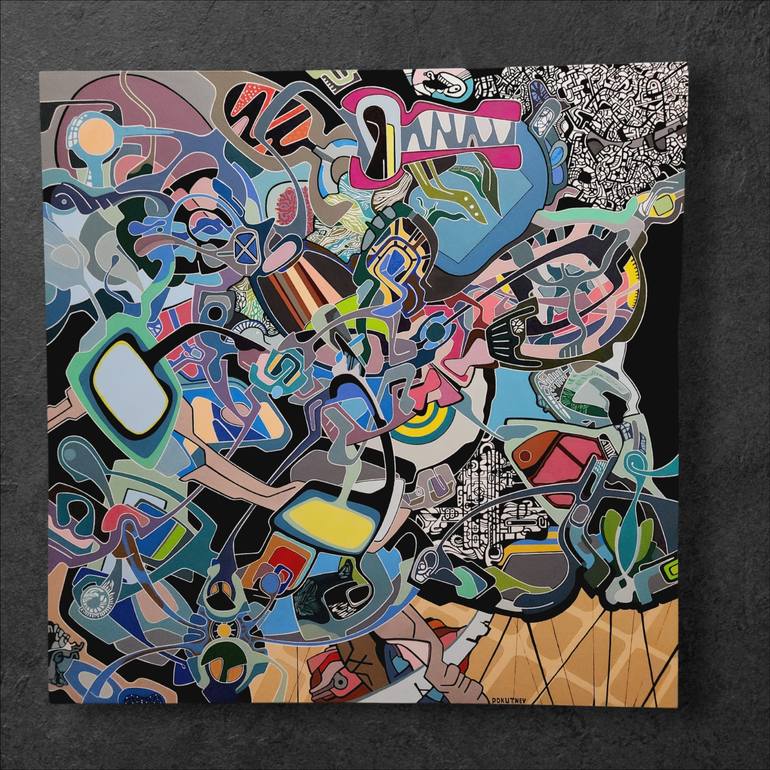 Original Abstract Painting by Eugene Pokutnev