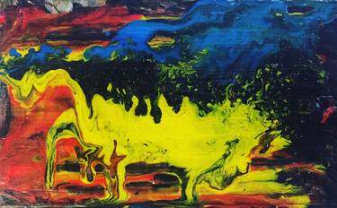 Original Abstract Animal Paintings by Valenti Alvin