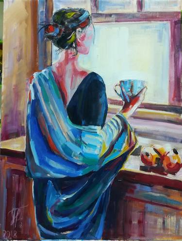 Print of Impressionism Women Paintings by Julianna Tulinova