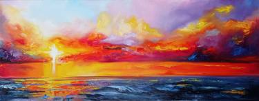 Print of Expressionism Seascape Paintings by Julianna Tulinova