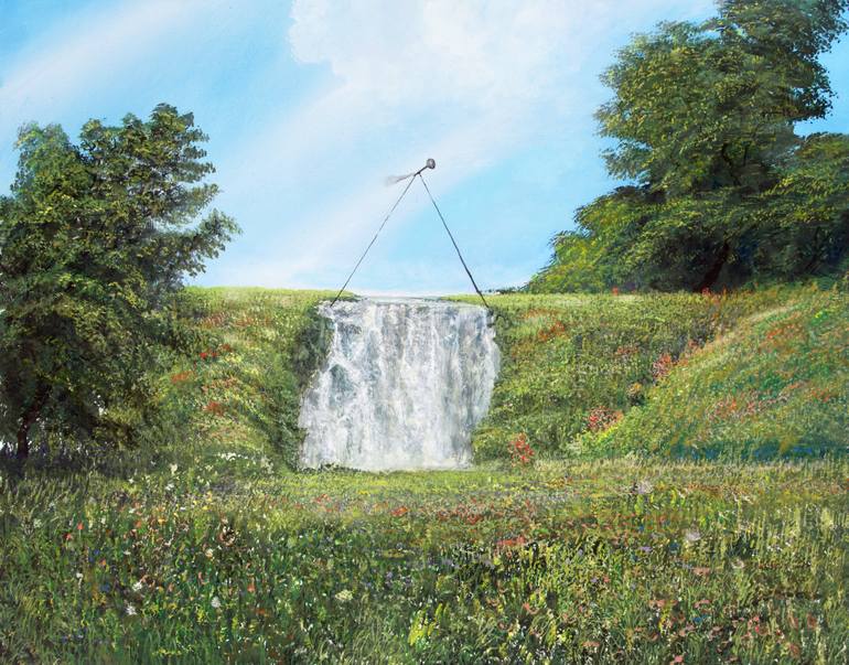 Original Dada Water Painting by Silvian Sternhagel