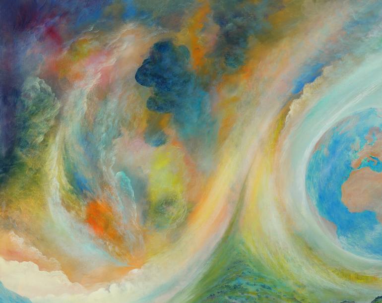 Original Contemporary Outer Space Painting by Silvian Sternhagel