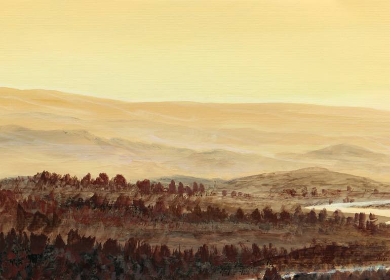 Original Illustration Landscape Painting by Silvian Sternhagel