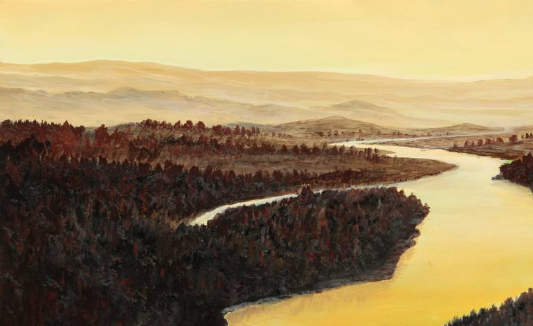 Original Illustration Landscape Painting by Silvian Sternhagel