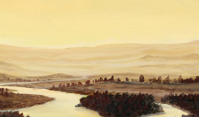 Original Illustration Landscape Painting by Silvian Sternhagel