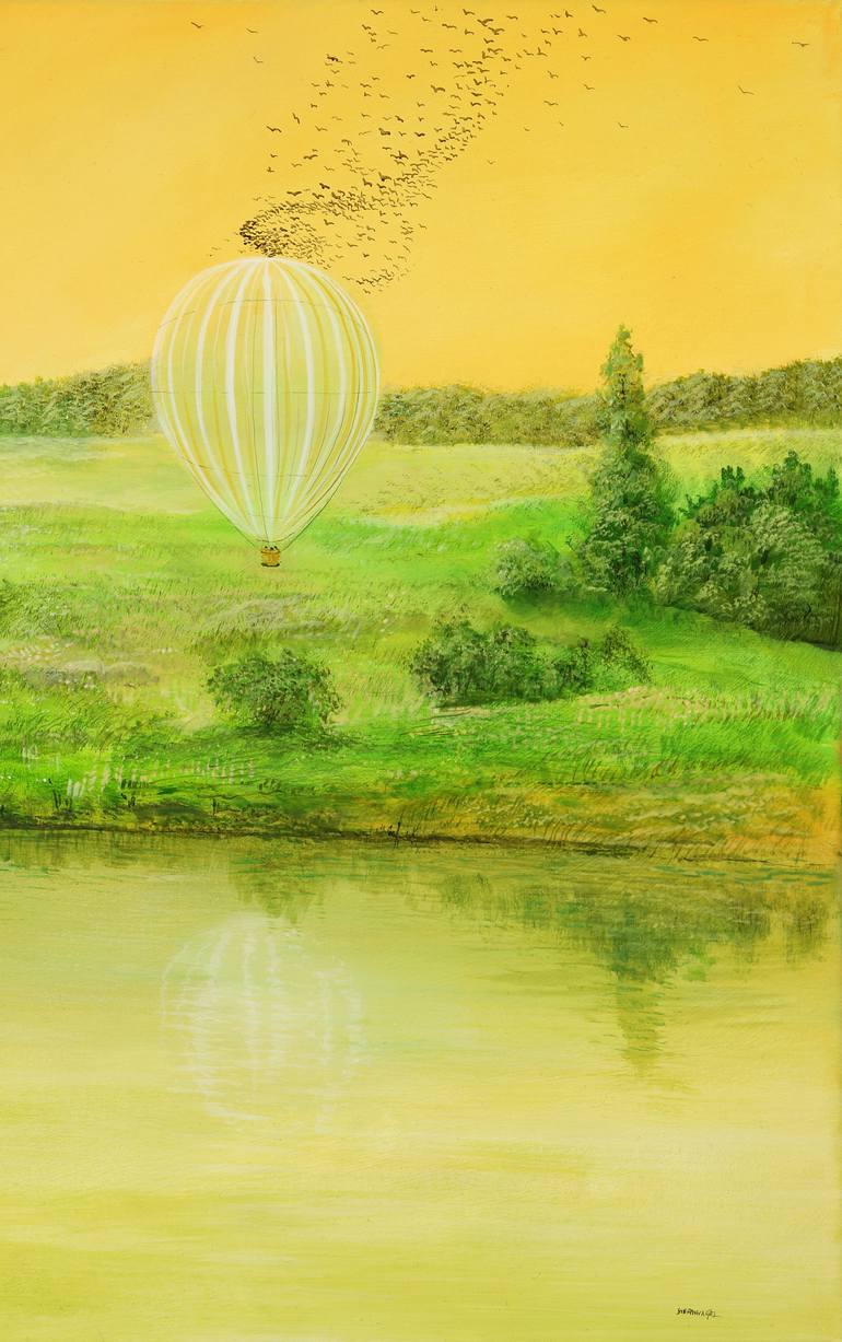 Original Dada Nature Painting by Silvian Sternhagel