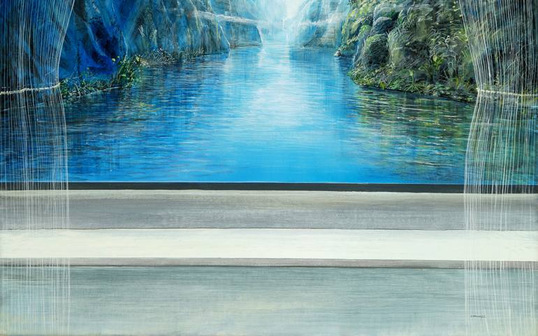 Original Dada Nature Painting by Silvian Sternhagel
