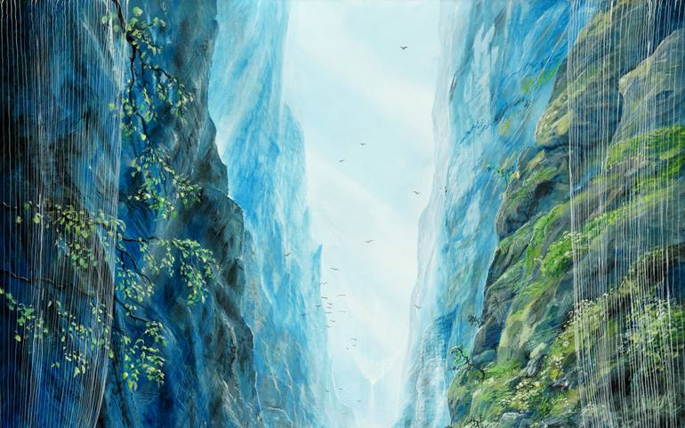 Original Dada Nature Painting by Silvian Sternhagel