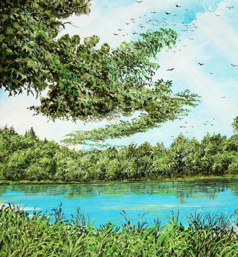 Original Modernism Landscape Painting by Silvian Sternhagel