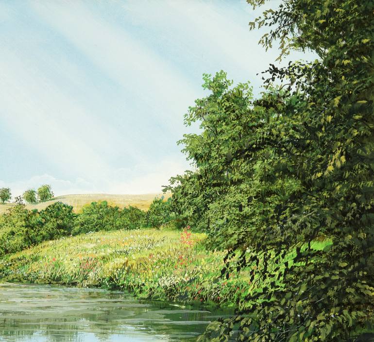 Original Impressionism Landscape Painting by Silvian Sternhagel