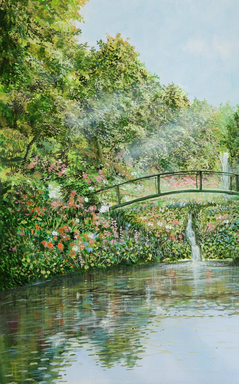 Original Impressionism Garden Painting by Silvian Sternhagel