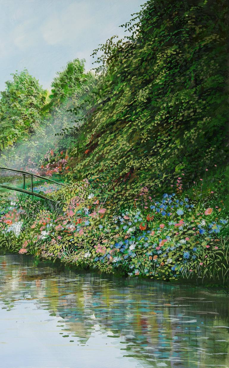 Original Impressionism Garden Painting by Silvian Sternhagel