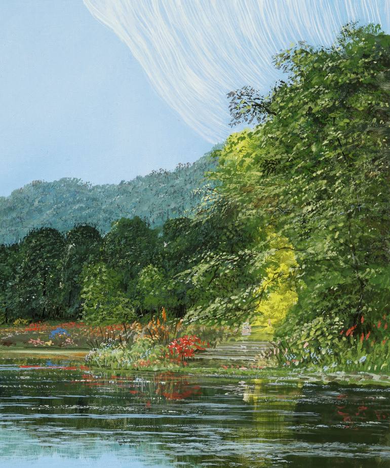 Original Impressionism Garden Painting by Silvian Sternhagel