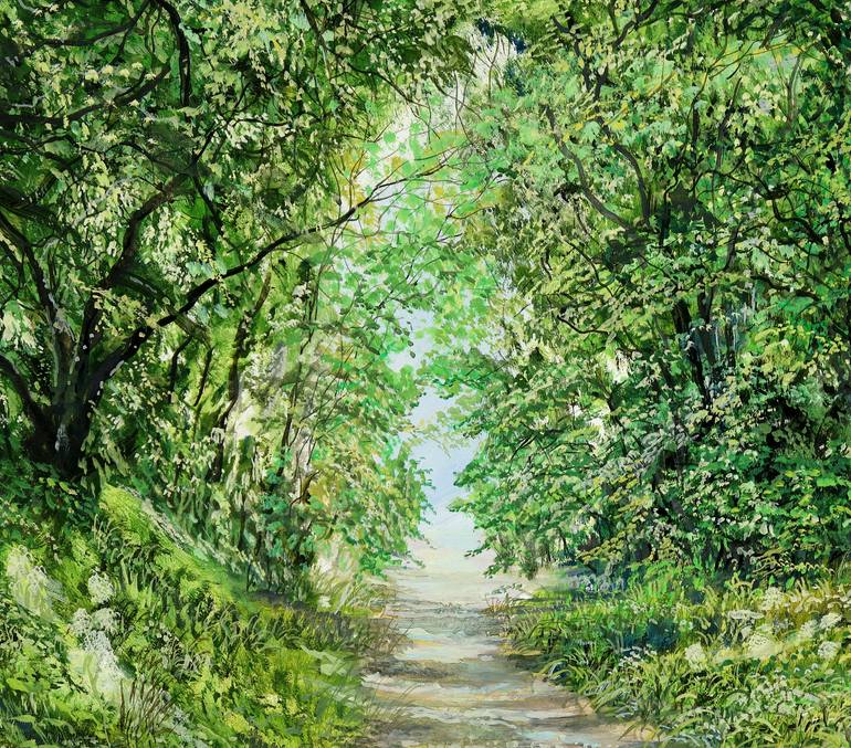 Original Folk Garden Painting by Silvian Sternhagel