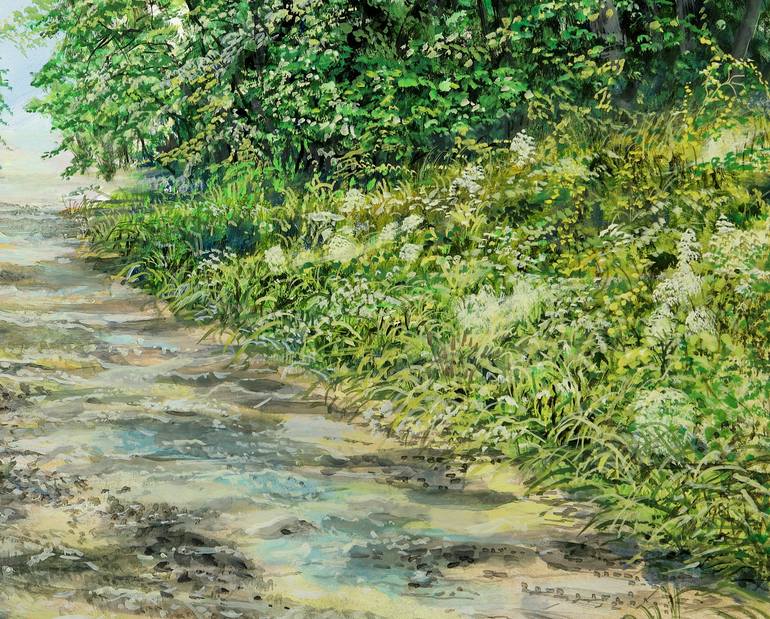 Original Folk Garden Painting by Silvian Sternhagel