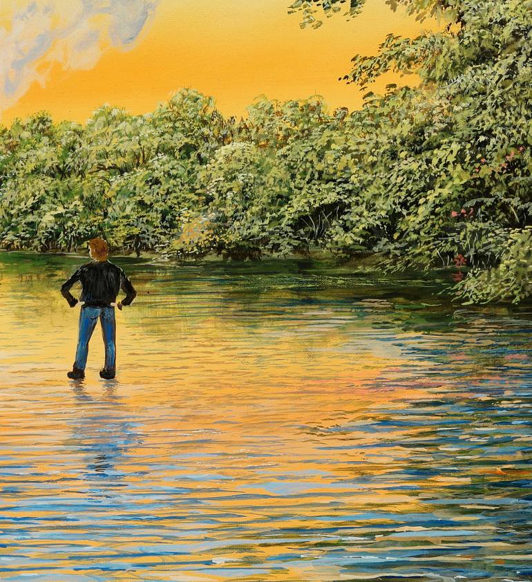 Original Modernism Fantasy Painting by Silvian Sternhagel
