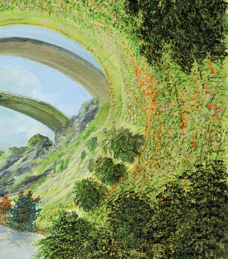 Original Modernism Fantasy Painting by Silvian Sternhagel