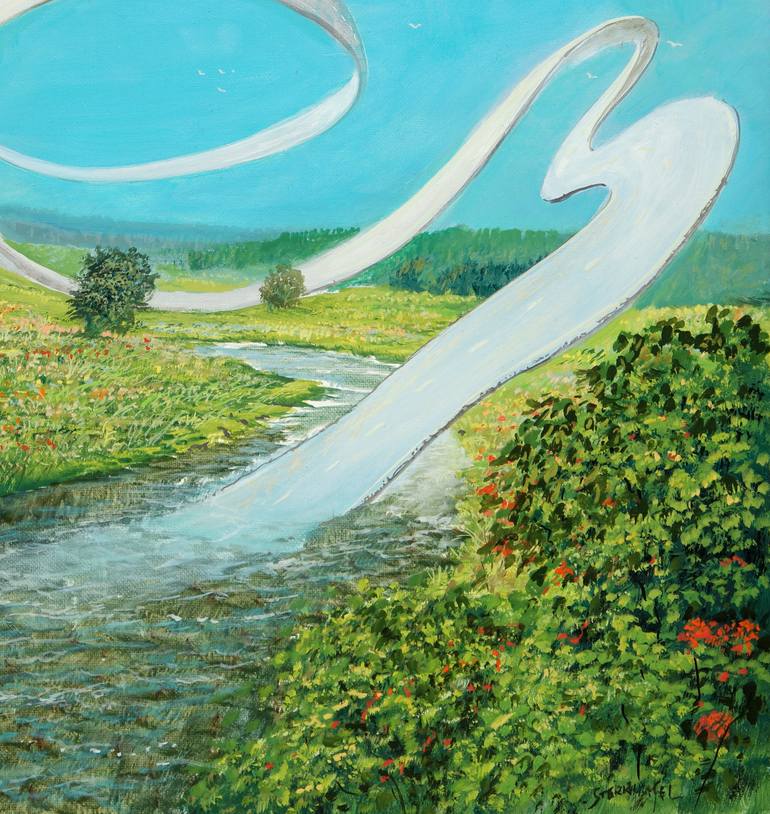 Original Modernism Fantasy Painting by Silvian Sternhagel