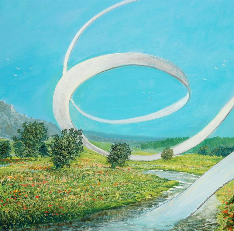 Original Modernism Fantasy Painting by Silvian Sternhagel