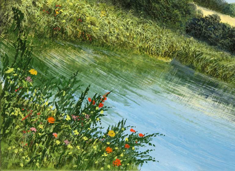 Original Dada Nature Painting by Silvian Sternhagel