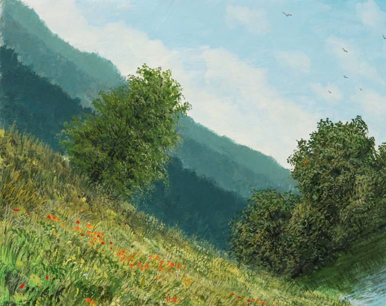 Original Folk Nature Painting by Silvian Sternhagel