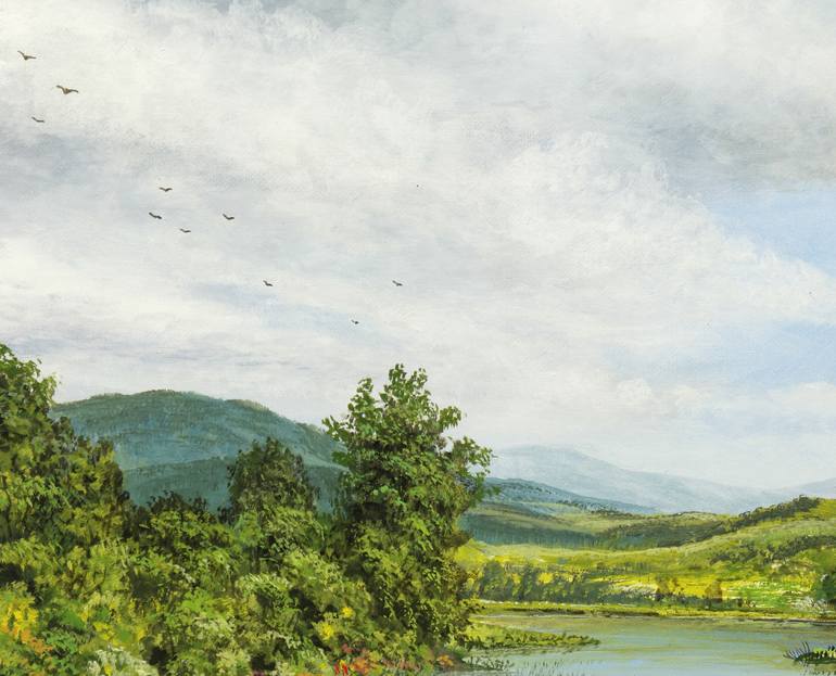 Original Folk Landscape Painting by Silvian Sternhagel
