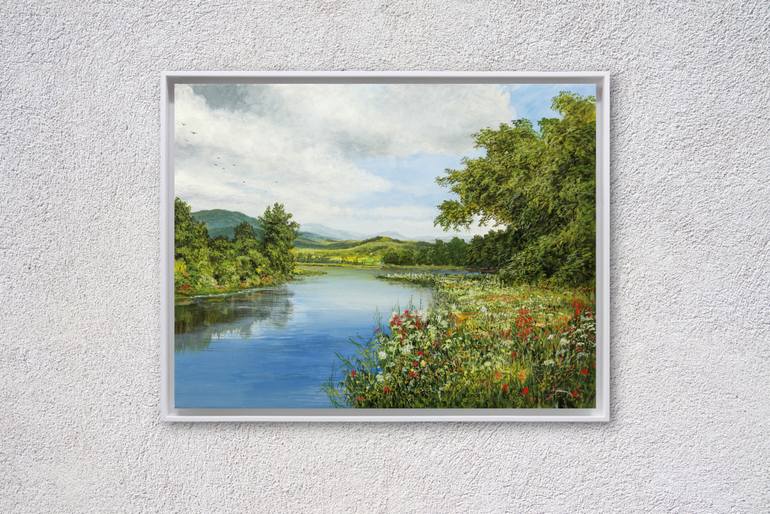 Original Folk Landscape Painting by Silvian Sternhagel