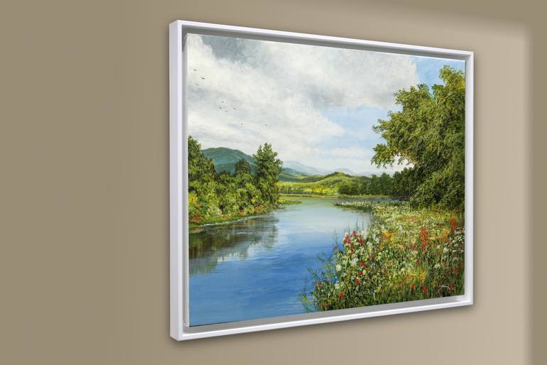 Original Folk Landscape Painting by Silvian Sternhagel