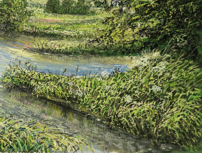 Original Dada Nature Painting by Silvian Sternhagel
