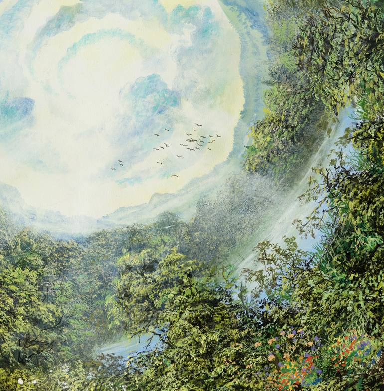 Original Dada Nature Painting by Silvian Sternhagel