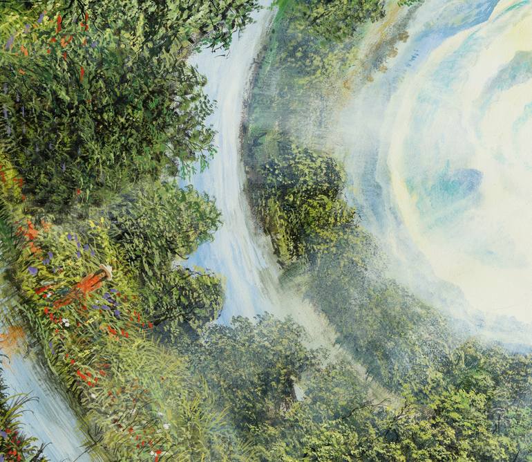 Original Dada Nature Painting by Silvian Sternhagel