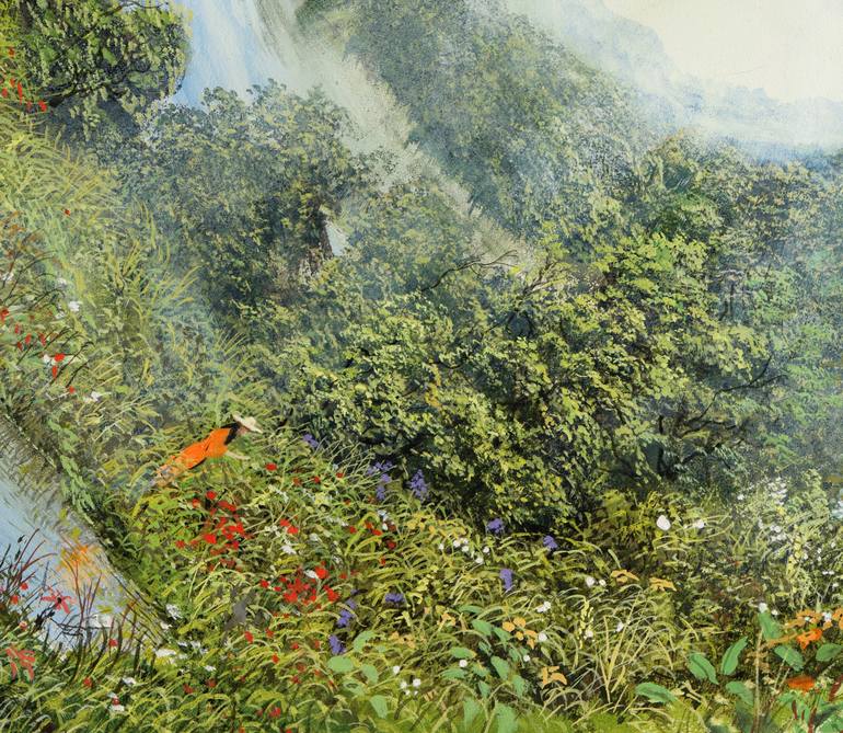 Original Dada Nature Painting by Silvian Sternhagel