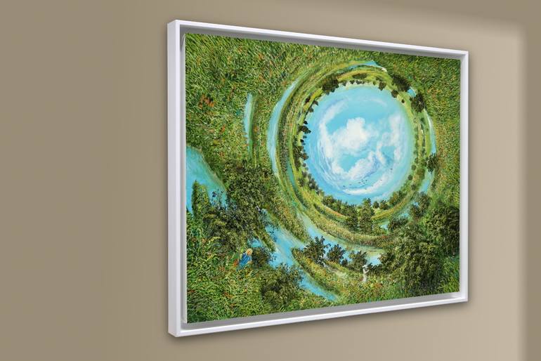 Original Dada Landscape Painting by Silvian Sternhagel