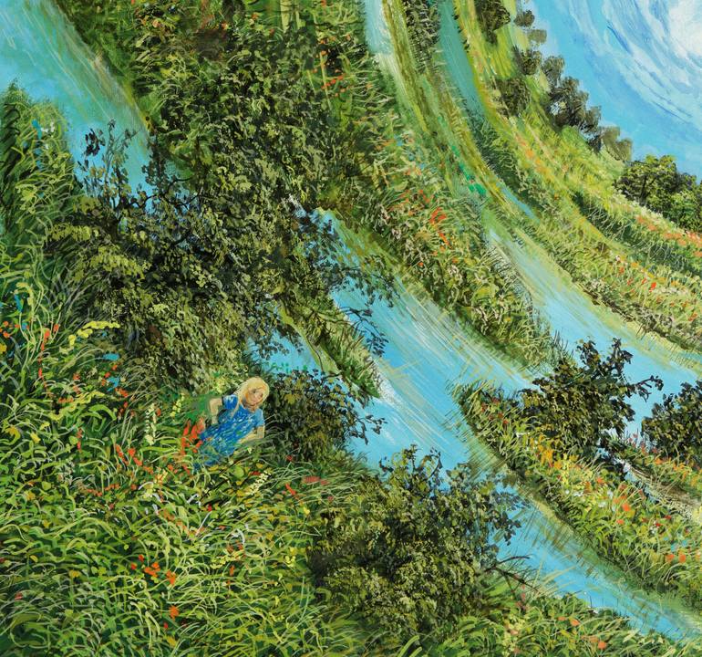 Original Dada Landscape Painting by Silvian Sternhagel