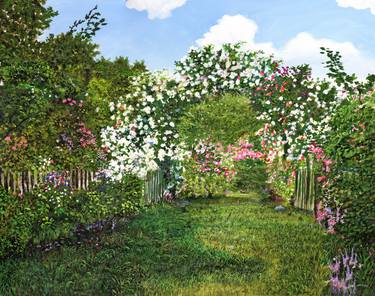 Original Realism Garden Paintings by Art D E M O