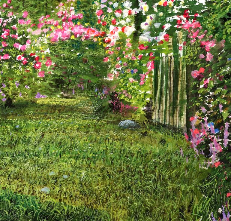 Original Expressionism Garden Painting by Silvian Sternhagel