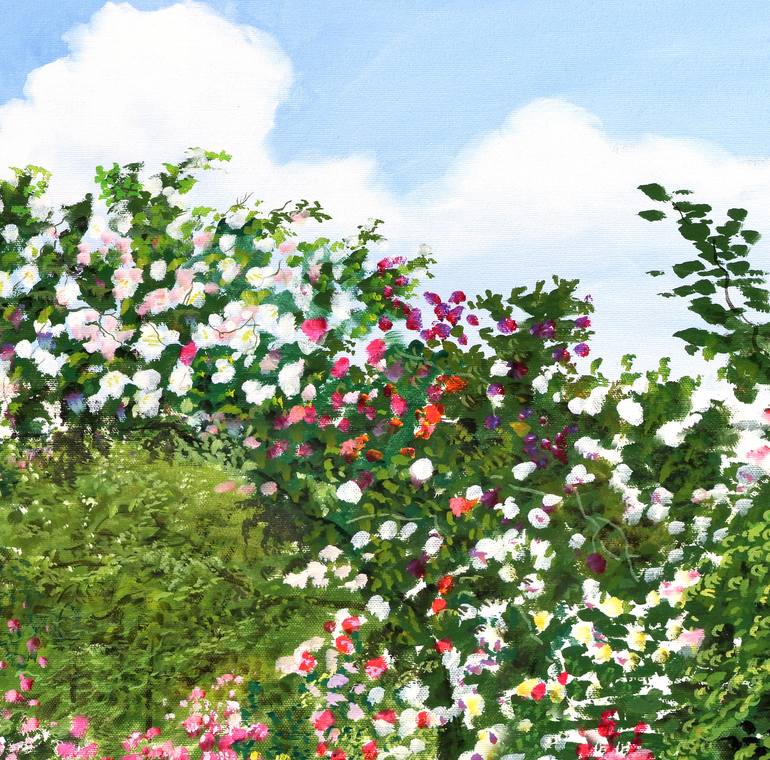 Original Expressionism Garden Painting by Silvian Sternhagel