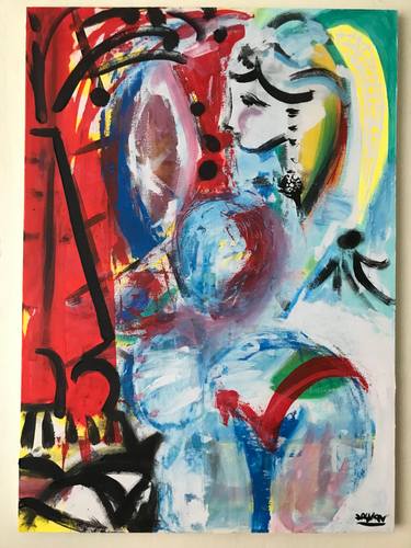Original Surrealism Women Painting by Taylan Özgür ÇalışKan