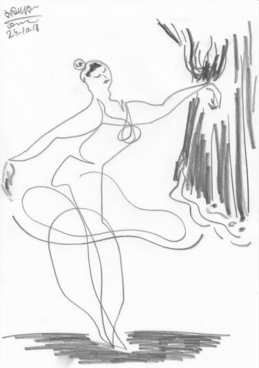 Print of Abstract Women Drawings by taylan özgür çalışkan