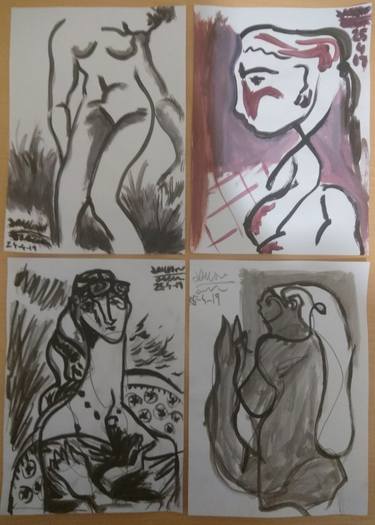 Original Women Drawings by taylan özgür çalışkan