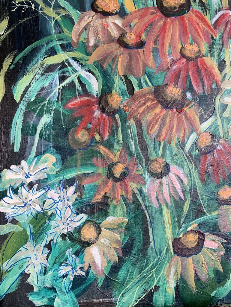 Original Floral Painting by Sylva Dresbach