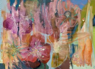 Original Abstract Expressionism Floral Paintings by Sylva Dresbach