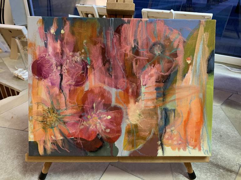 Original Floral Painting by Sylva Dresbach