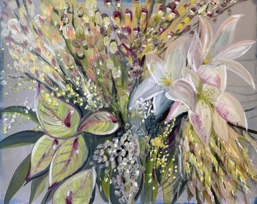 Original Contemporary Floral Painting by Sylva Dresbach
