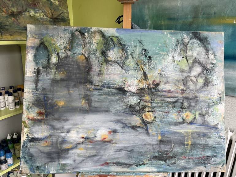 Original Abstract Landscape Painting by Sylva Dresbach