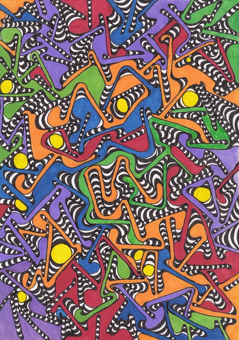 Original Abstract Drawings by Marilyn Lowe
