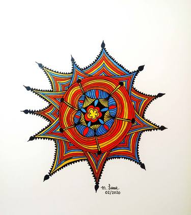 Original Abstract Geometric Drawings by Marilyn Lowe