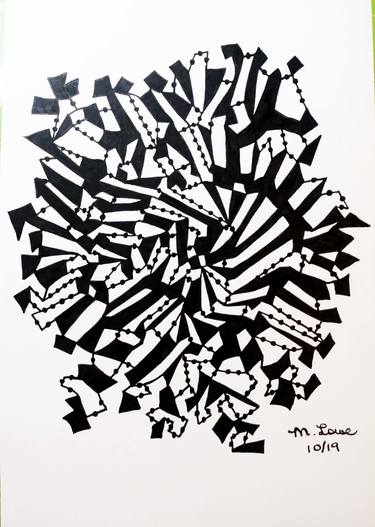 Original Abstract Geometric Drawings by Marilyn Lowe